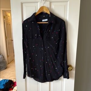 Equipment Black Shirt with Multicolor Star Pattern